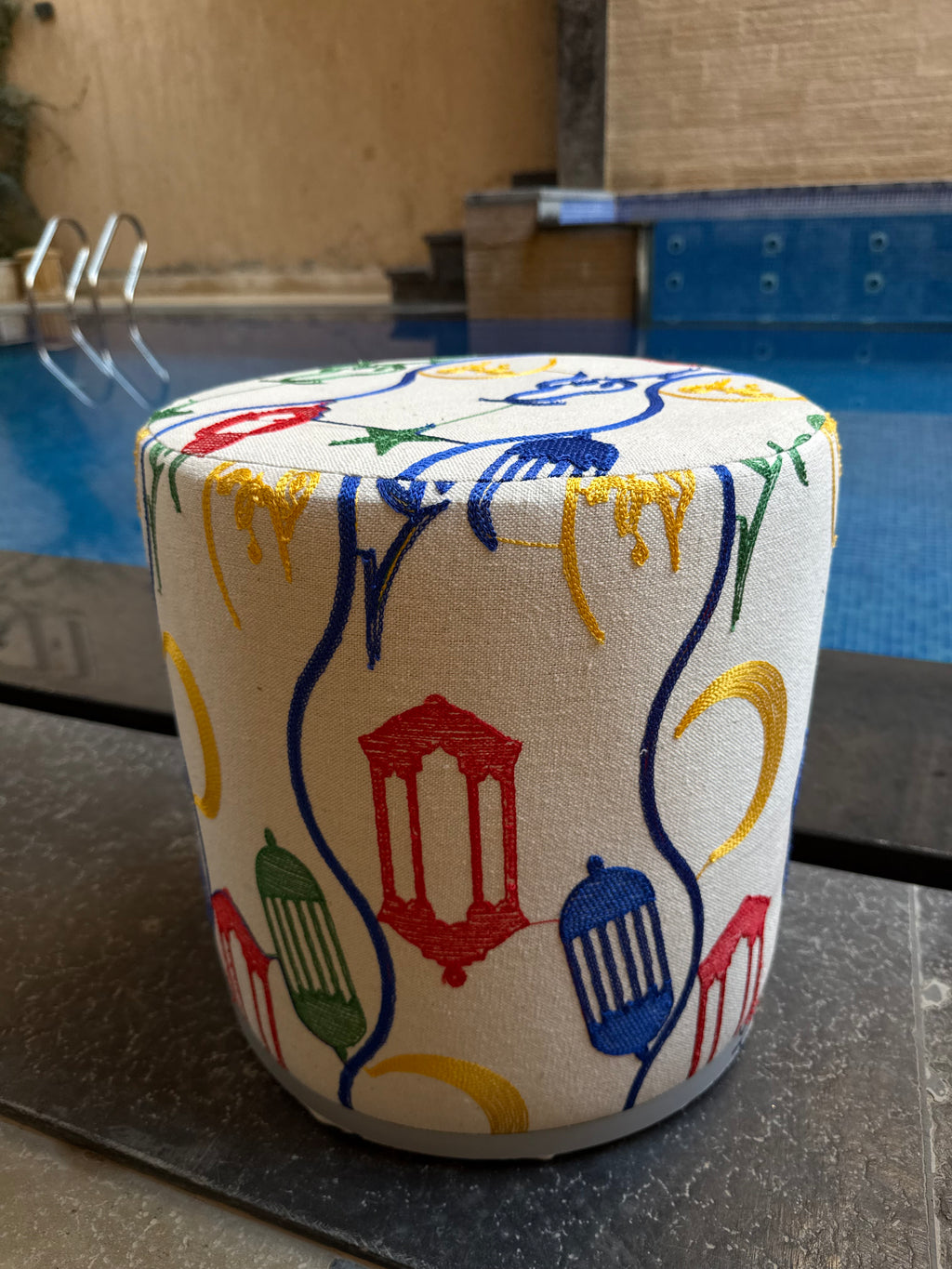 Pouf details for Ramadan nights🌙