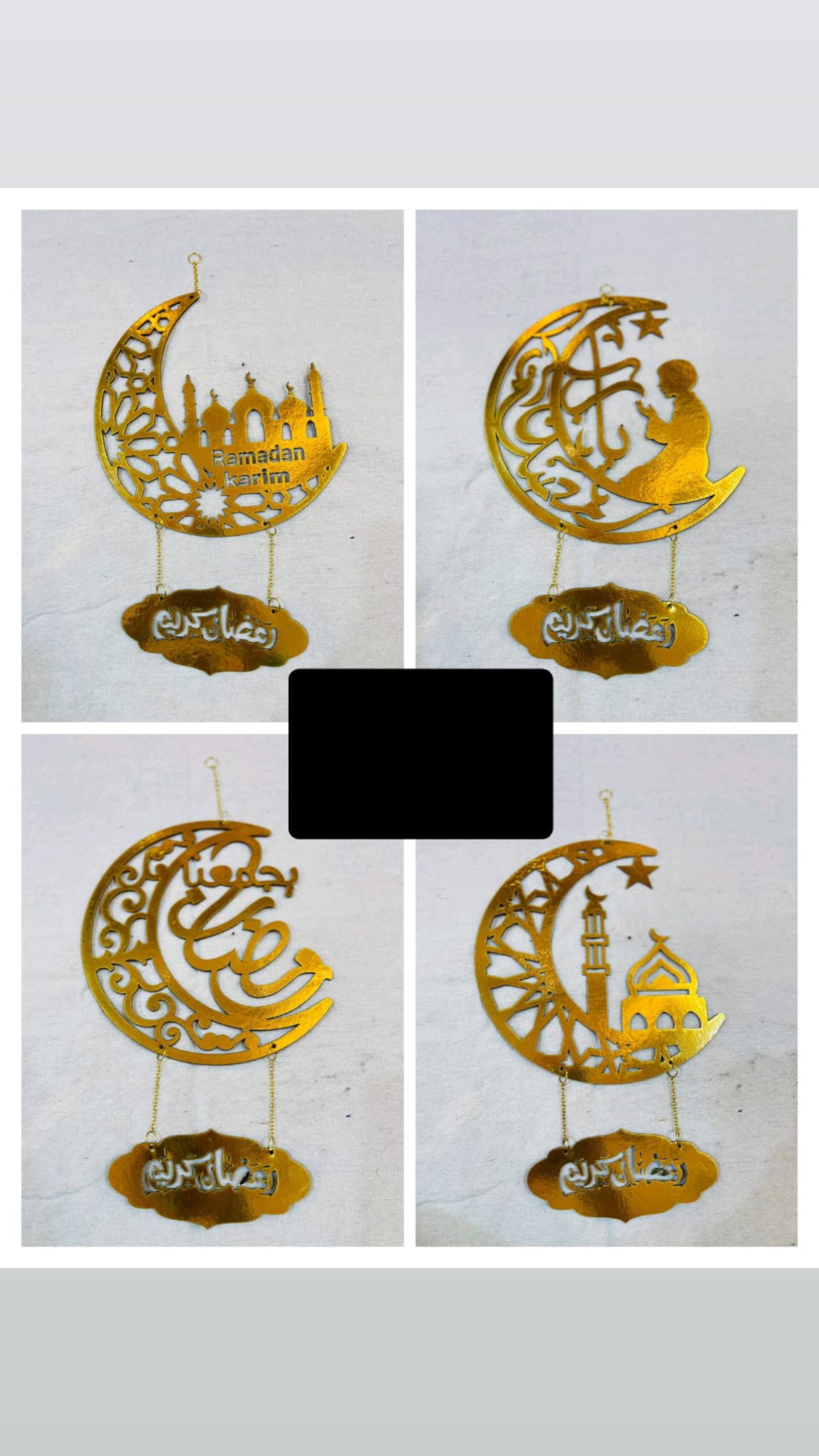 Gold Crescent Wall Ornament