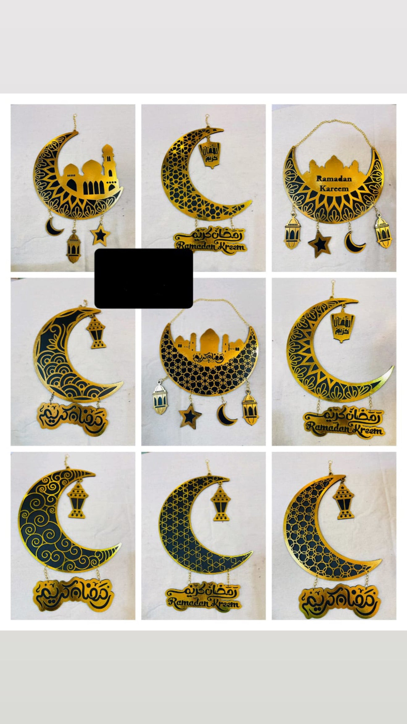 Gold Crescent Wall Ornament